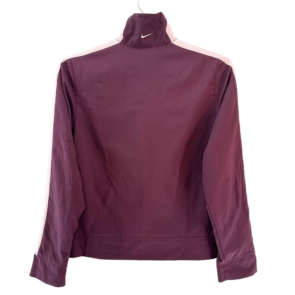 NIKE FitDry Women's Retro Style Arm Stripes Track Jacket • XS • maroon, pink - Picture 4 of 9